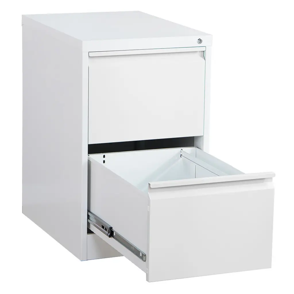 Phoenix FC Series 2 Drawer Filing Cabinet Grey with Key Lock - FC1002GGK