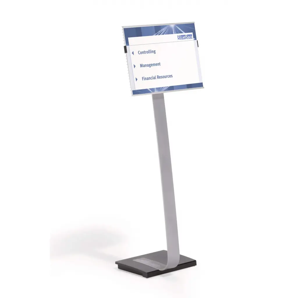 Durable Aluminium Info Sign Stand with Cast Iron Base & Acrylic A3 Panel - 481323