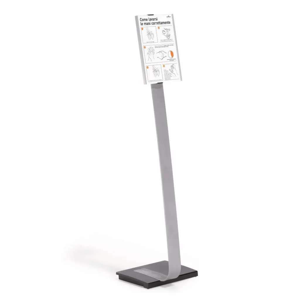 Durable Aluminium Info Sign Stand with Cast Iron Base & Acrylic A4 Panel - 481223