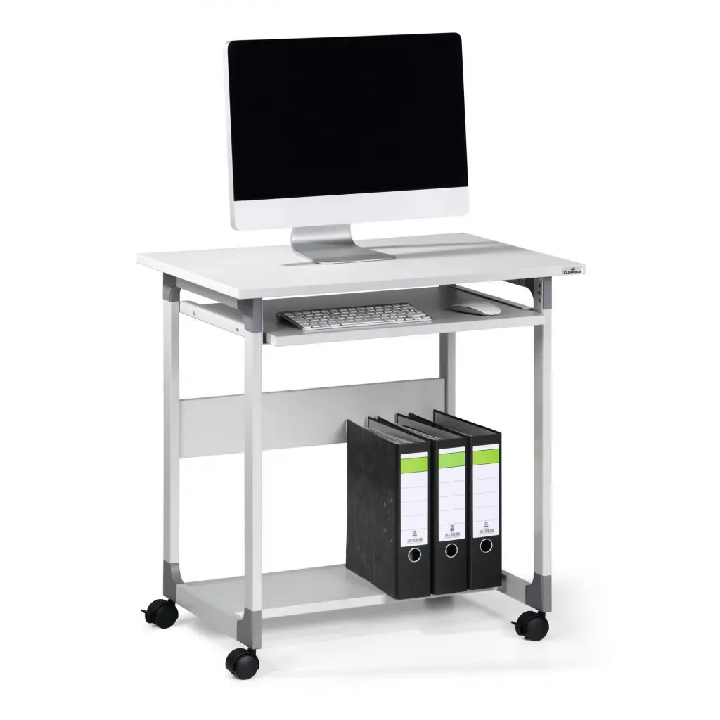 Durable SYSTEM PC Workstation Trolley 75 Fixed Height Grey - 379610