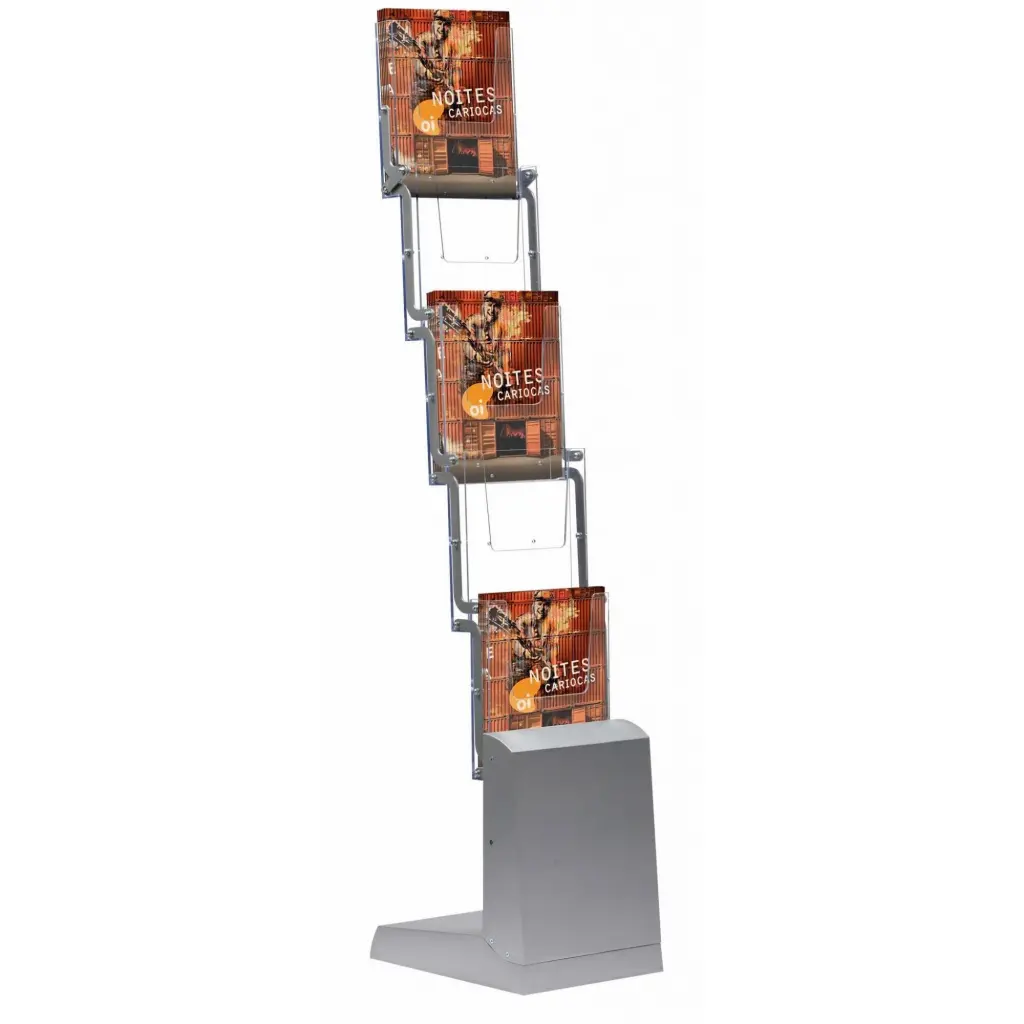 Seco Zig Zag 5 x A4 Brochure Stand Cantilever Design Includes Black Padded Canvas Bag - PZZ-2