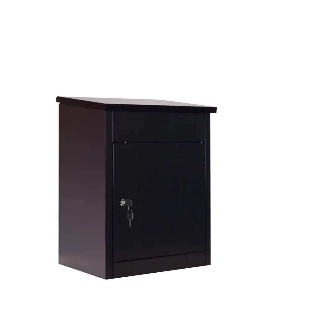 Phoenix Top Loading Pacel Box Black with Key Lock - PB0581BK