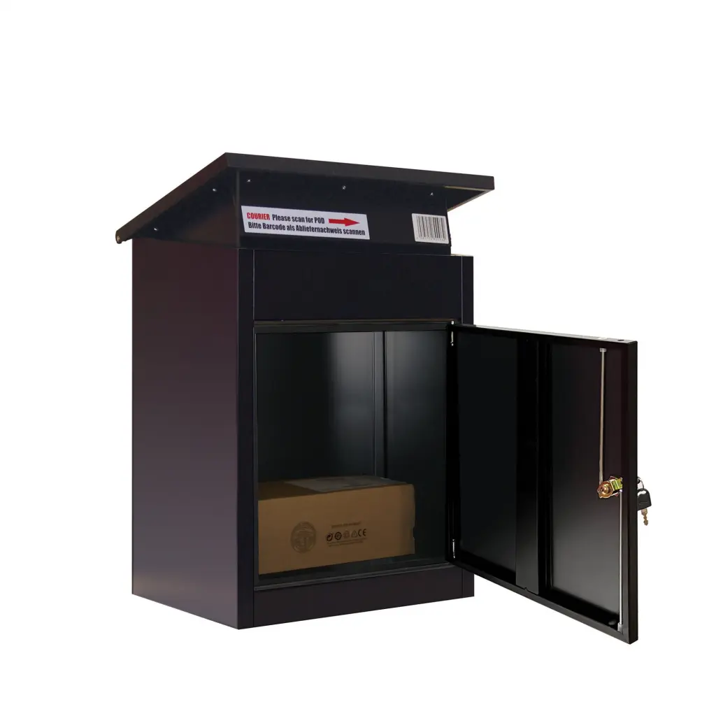 Phoenix Top Loading Pacel Box Black with Key Lock - PB0581BK