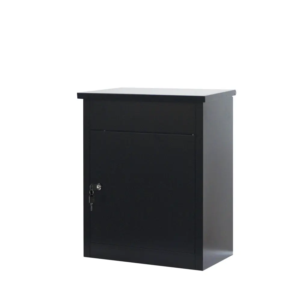 Phoenix Top Loading Pacel Box Black with Key Lock - PB0581BK