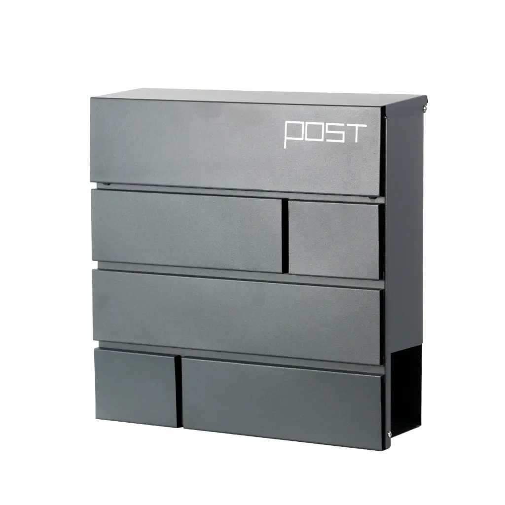 Phoenix Estilo Top Loading Letter Box Graphite Grey with Key Lock - MB0121KA