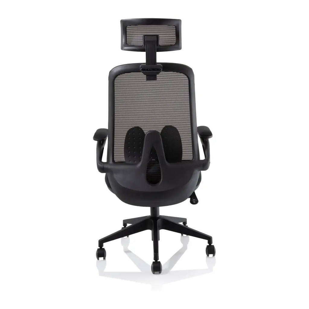 Sigma Executive Mesh Back Office Chair Fabric Seat Black With Folding Arms - OP000320