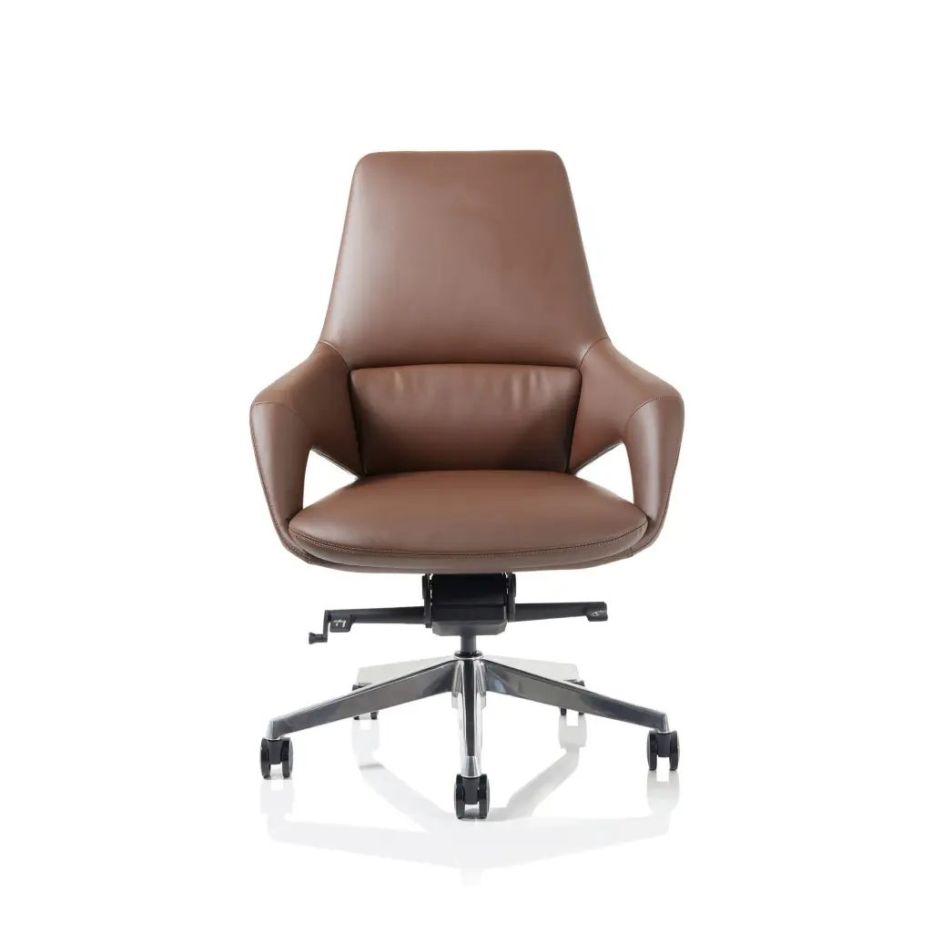 Olive High Back Executive PU Vegan Leather Office Chair Brown - EX000260