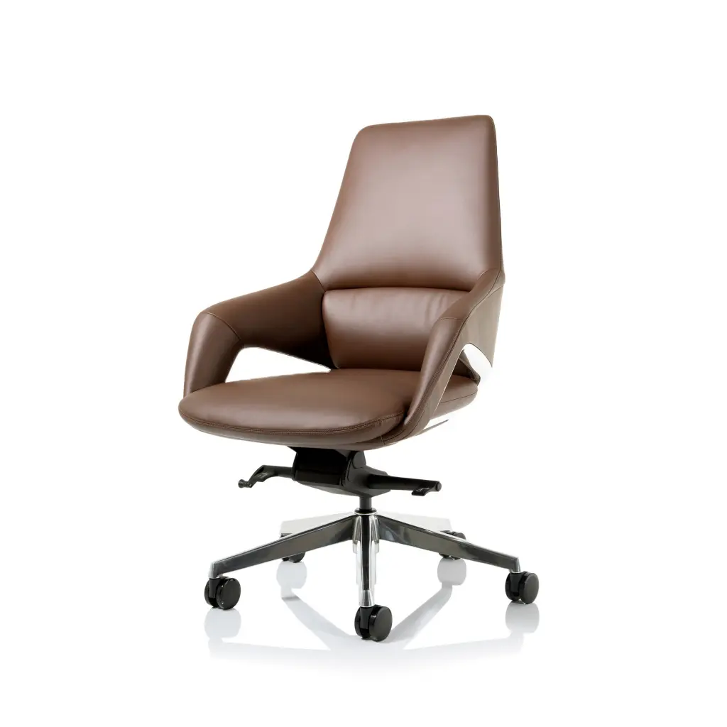 Olive High Back Executive PU Vegan Leather Office Chair Brown - EX000260