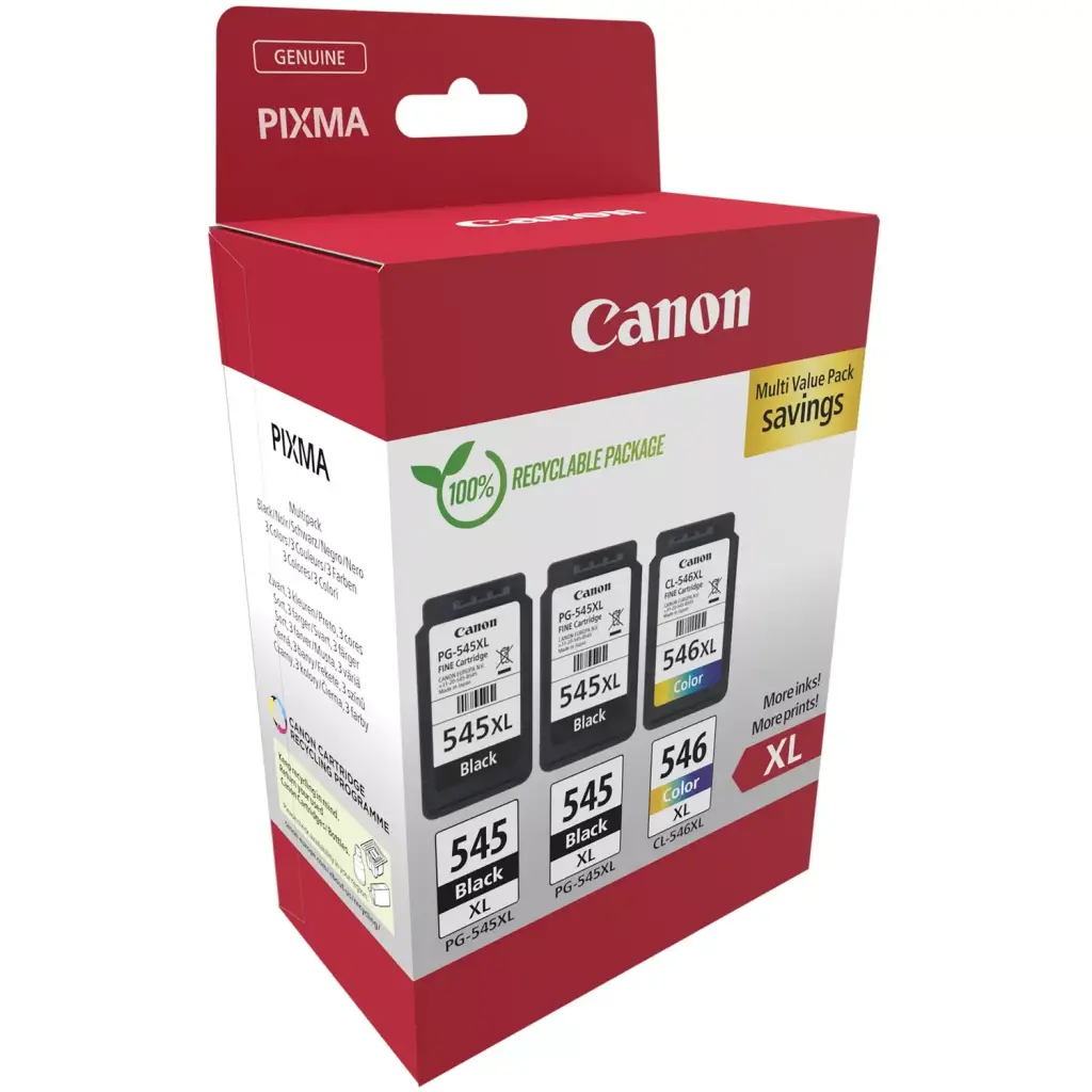 Canon PG-545XL/CL546XL Black & Colour Ink Cartridge- 8286B013