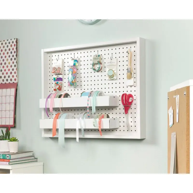 Teknik Craft Wall Mounted Peg Board W710 x D64 x H562mm White Finish - 5423411