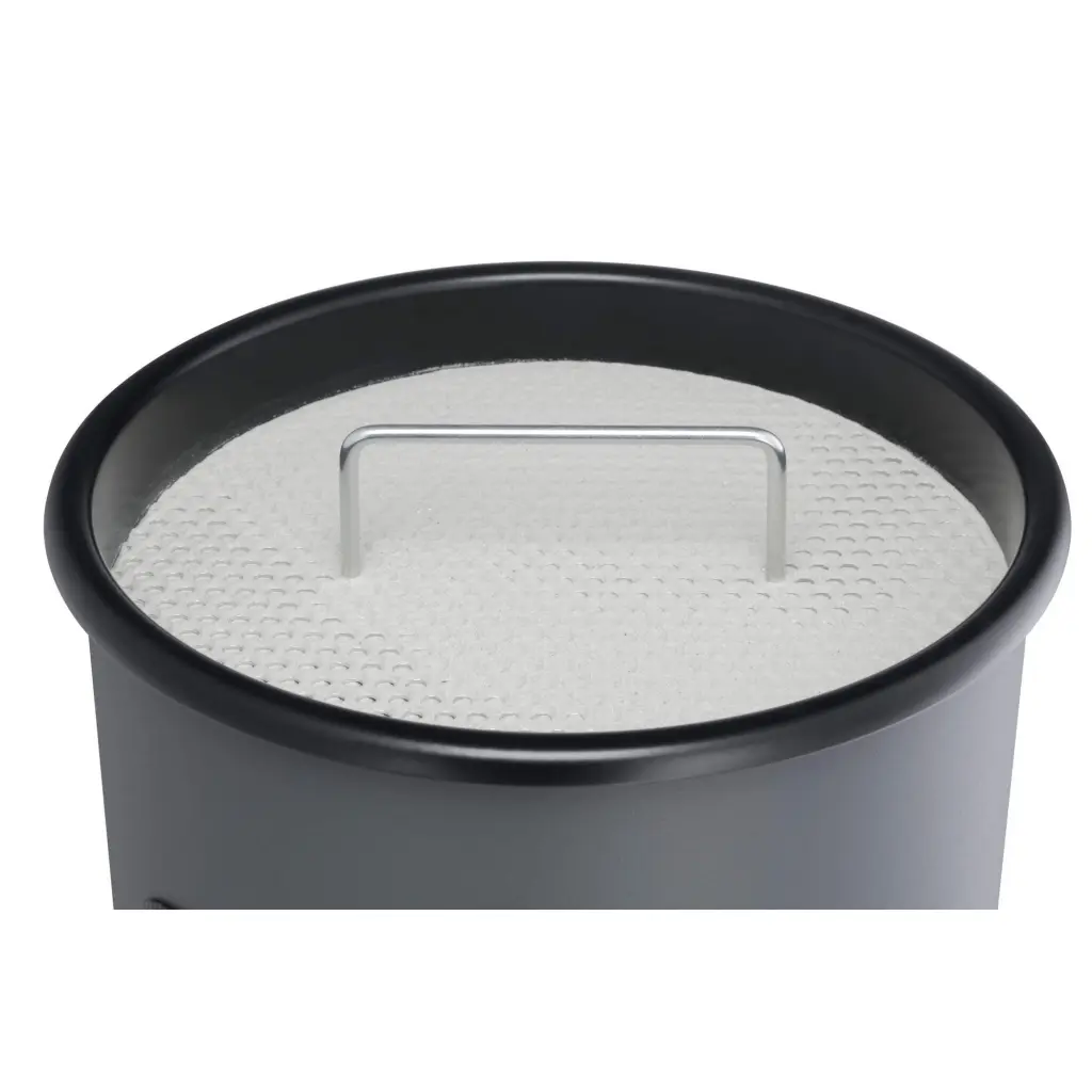 Durable Metal Waste Bin Round 17 Litre with integrated 2L Ashtray Includes 1.5kg Sand Charcoal - 333058