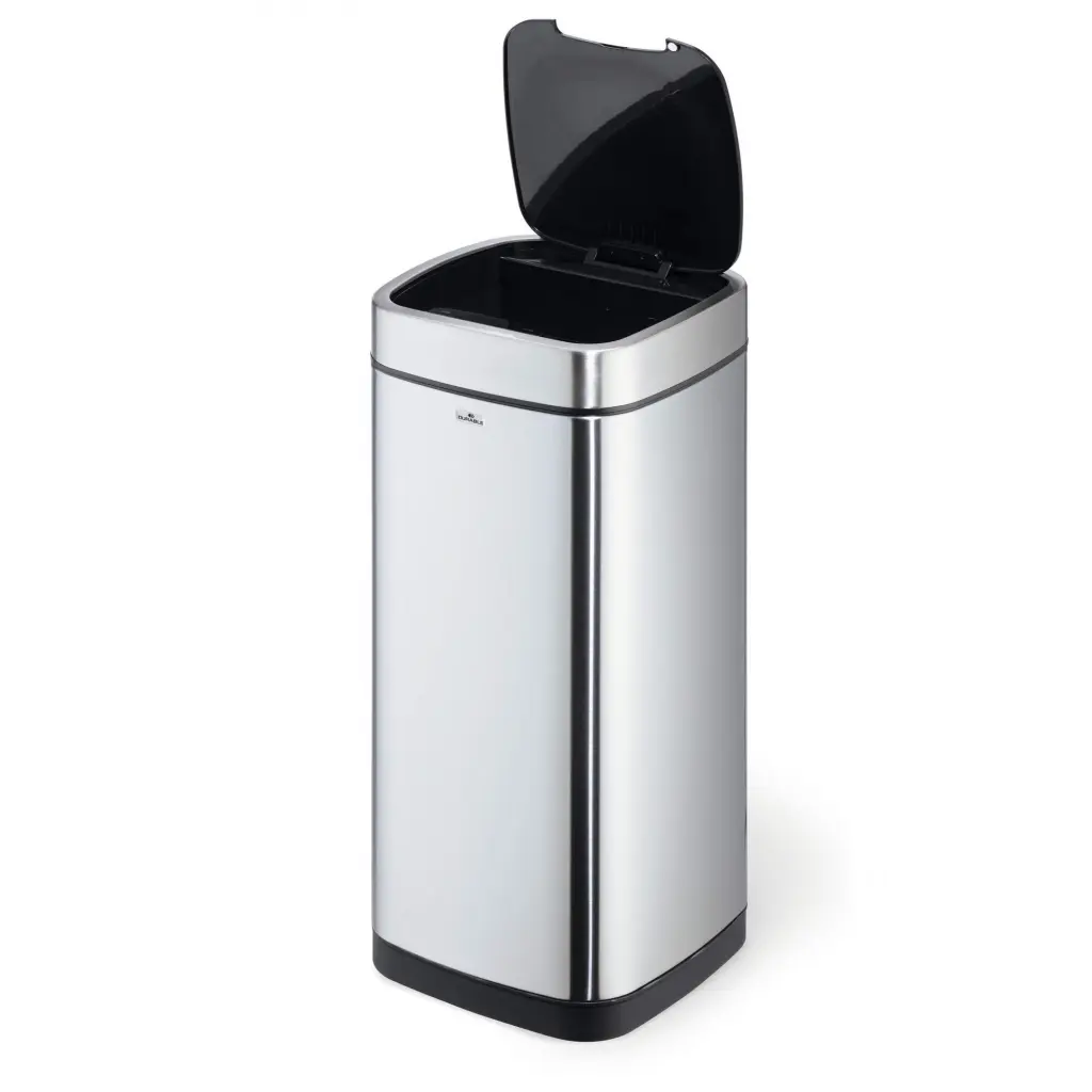 Durable NO TOUCH Sensor Waste Bin 35L Capacity Silver - 342323