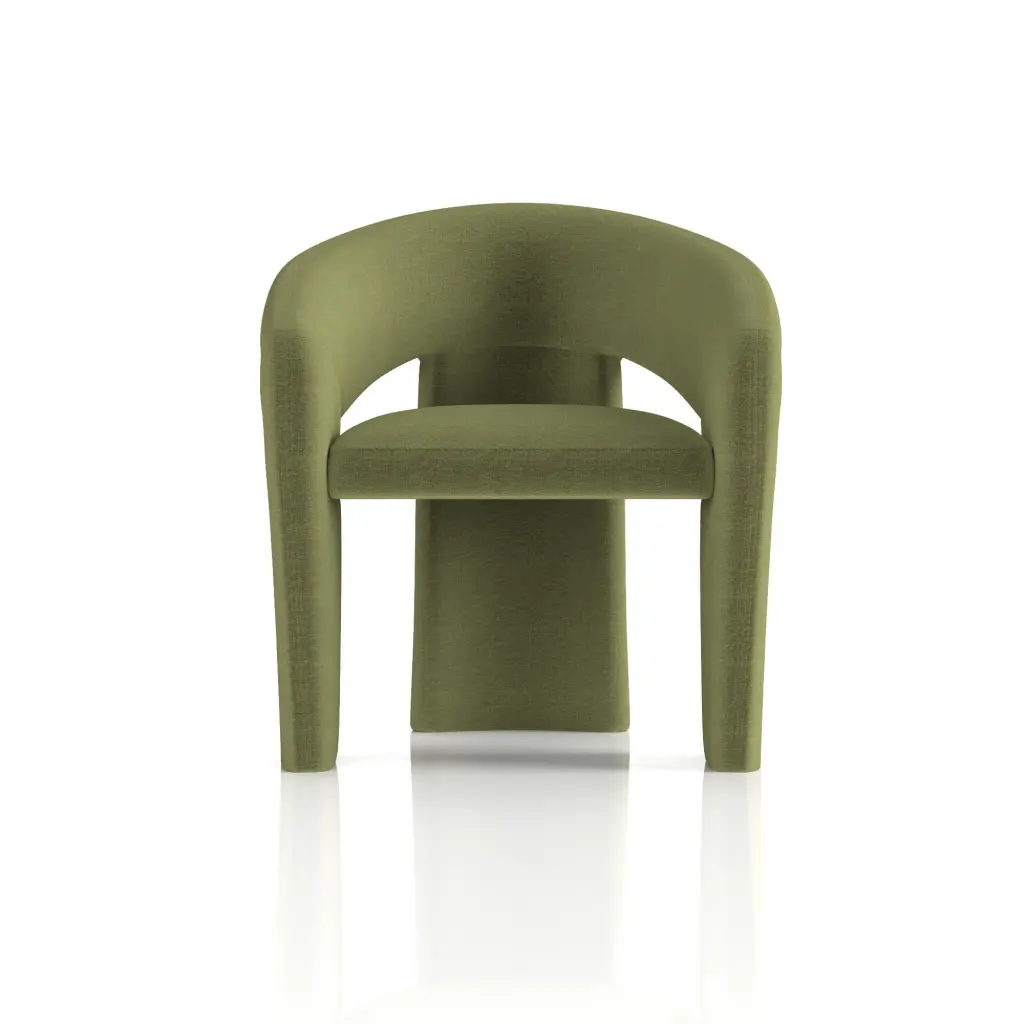 Dynamic Boho Fabric Armchair Forest Green - SF000001