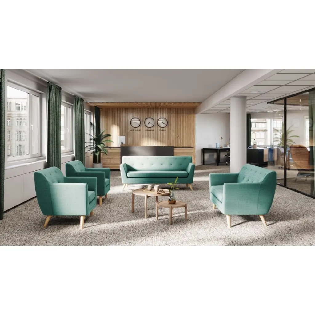 Teknik Office Skandi 3 Seater Sofa Ocean Green - 7982