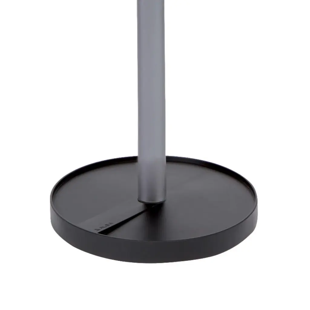 Alba Stan Coat Stand 8 Pegs and 2 Hooks 5Kg Weighted Base 48 x 355 x 1750mm Silver Grey/Black - PMSTAN3 M