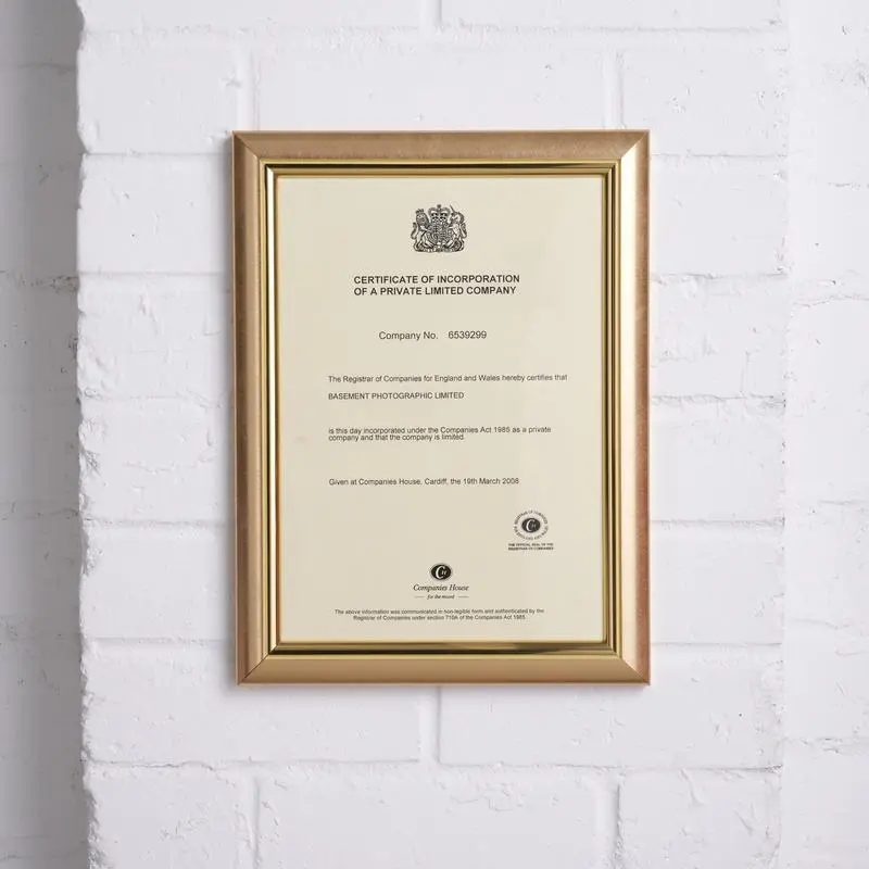 Seco A4 Deluxe Certificate Frame Gold - GDA4CERT