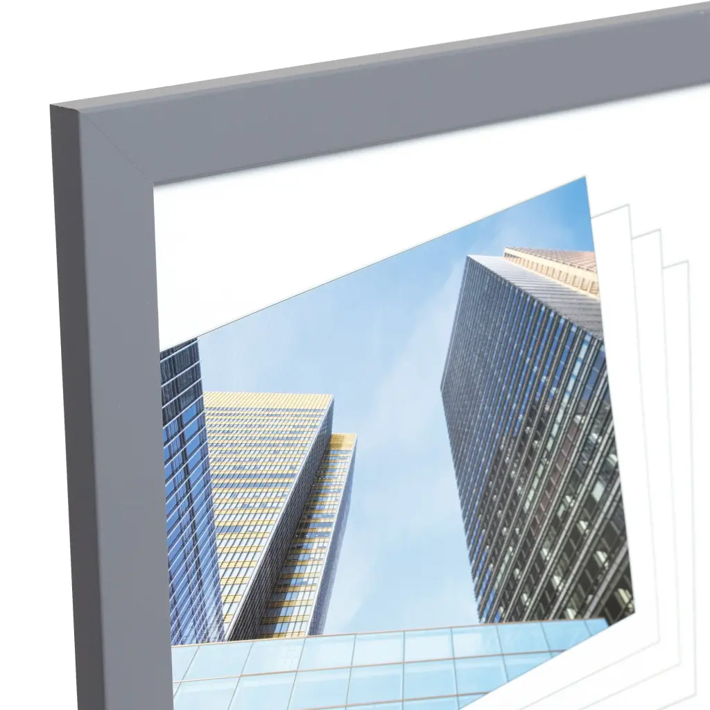 Zurich 2cm Wide MDF Paperwrap Certificate Frame A4 Light Grey - ZURA4GRY