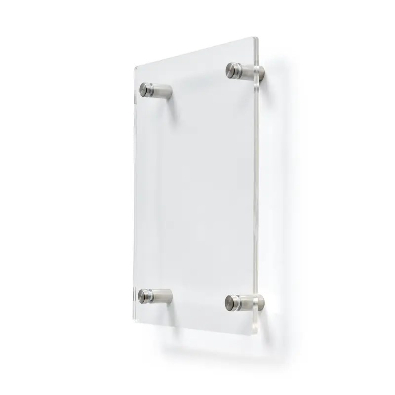 Deflecto A5 Wall Mounted Acrylic Poster Holder Literature Display Sign Holder Crystal Clear - AA5PH1