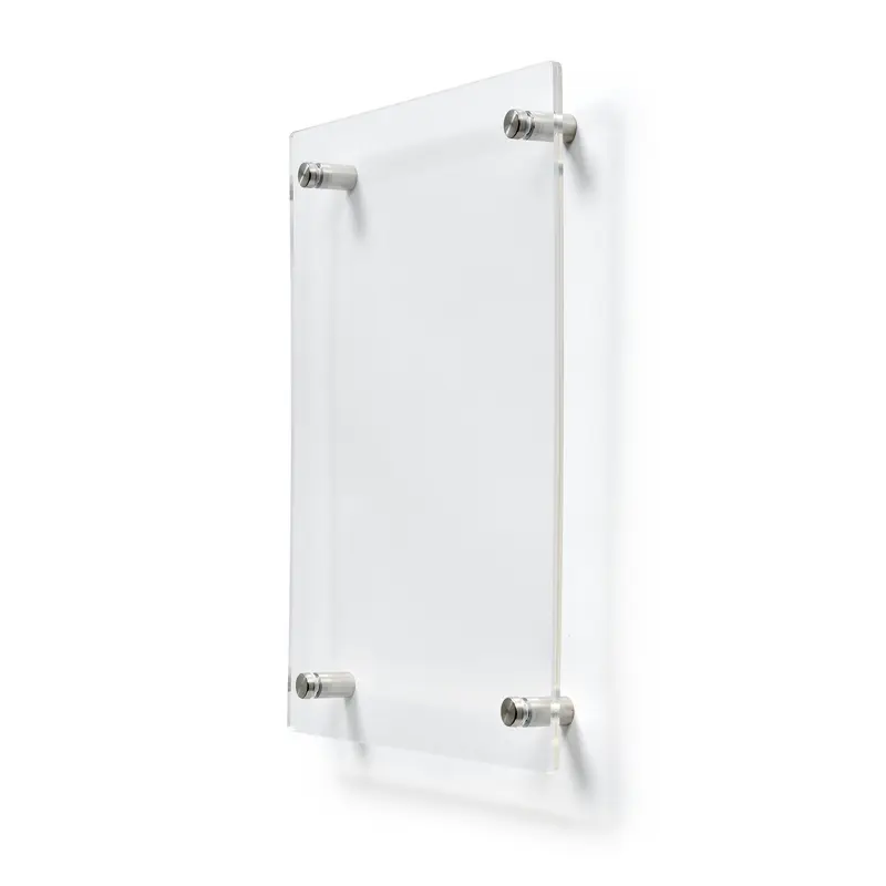 Deflecto A4 Wall Mounted Acrylic Poster Holder Literature Display Sign Holder Crystal Clear - AA4PH1