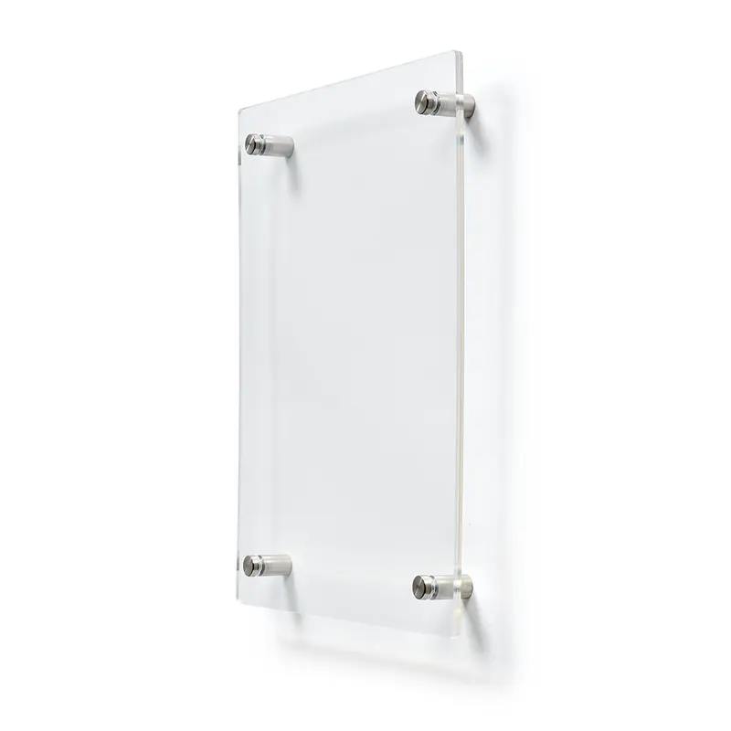 Deflecto A4 Wall Mounted Acrylic Poster Holder Literature Display Sign Holder Crystal Clear - AA4PH1