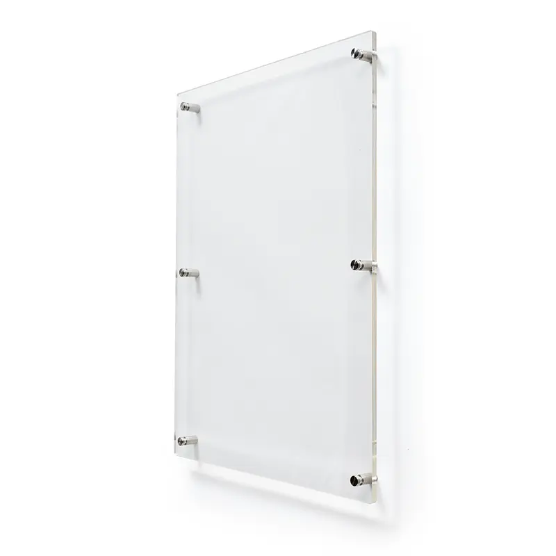 Deflecto A2 Wall Mounted Acrylic Poster Holder Literature Display Sign Holder Crystal Clear - AA2PH1