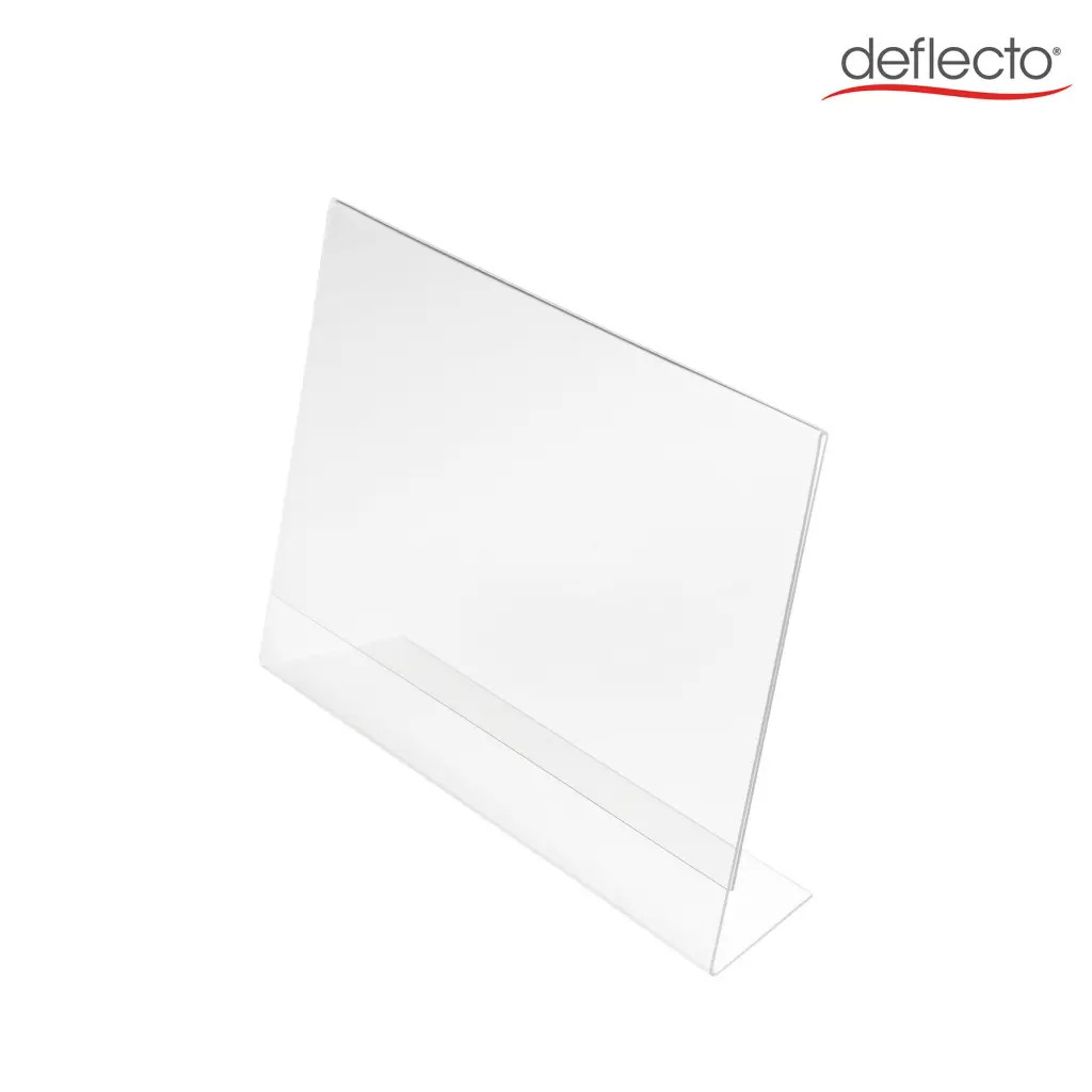 Deflecto A3 Landscape Slanted Literature Dsiplay Sign Holder Crystal Clear - 47611