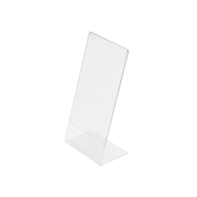 Deflecto 1/3 A4 Portrait Slanted Literature Display Sign Holder Crystal Clear - 45201