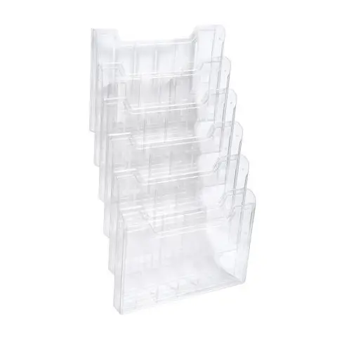 Exacompta Horizontal Wall Literature Holder 80 x 327 x 213mm Clear - 64158D