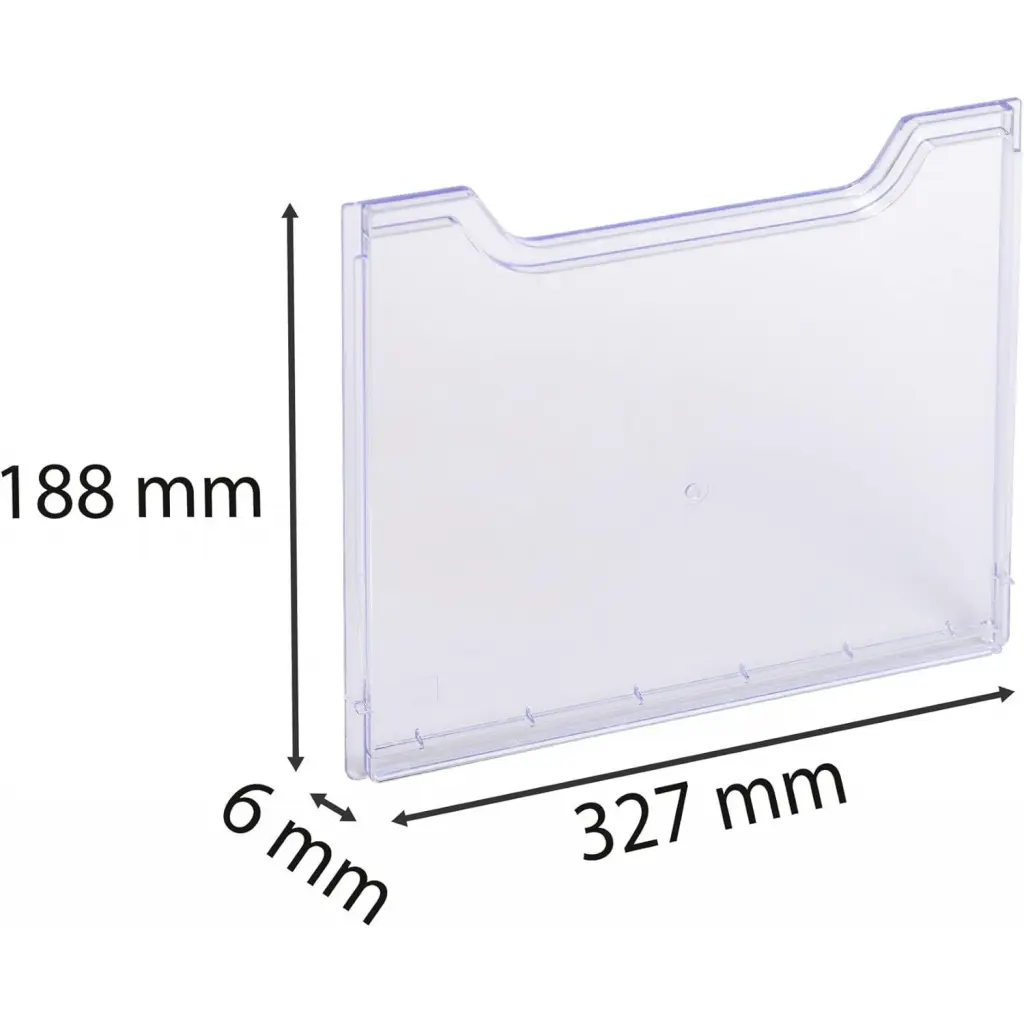 Exacompta Horizontal Literature Holder Cover 6 x 327 x 188mm Clear - 64058D