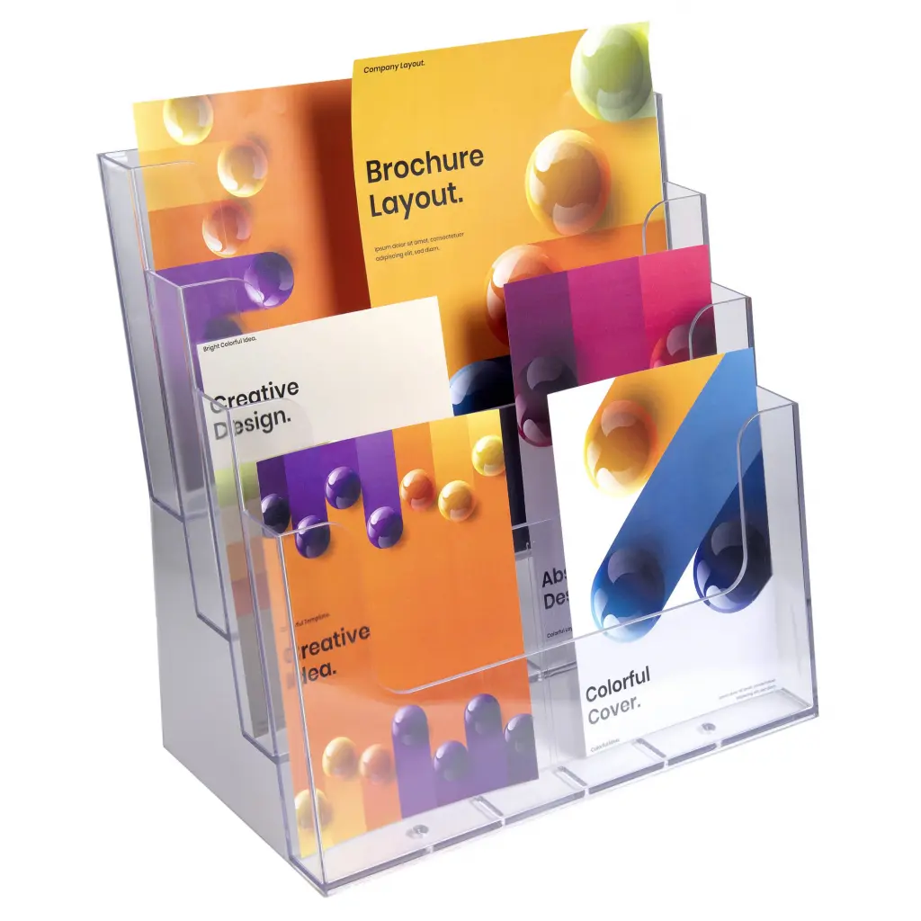 Exacompta Acrylic Literature Holder Dividers 30 x 6 x 184mm Clear (Pack 2) - 62858D