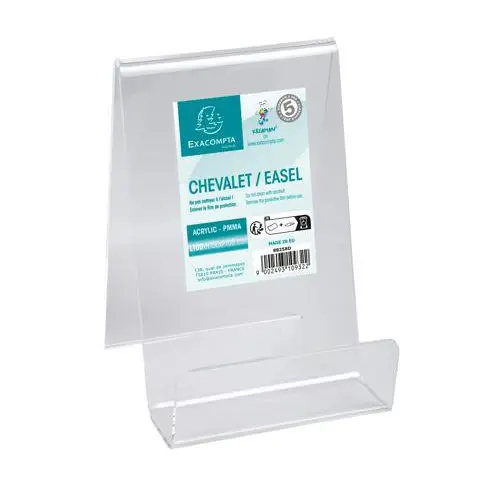 Exacompta Acrylic Display Easel 100 x 110 x 150mm Clear - 88258D