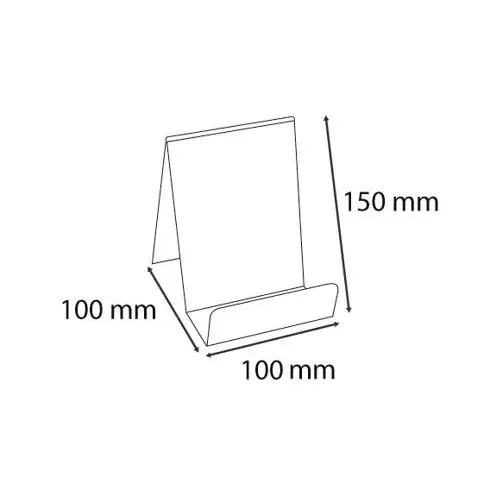 Exacompta Acrylic Display Easel 100 x 110 x 150mm Clear - 88258D