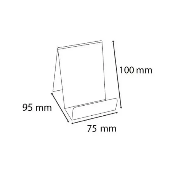 Exacompta Acrylic Display Easel 75 x 100 x 104mm Clear - 88158D