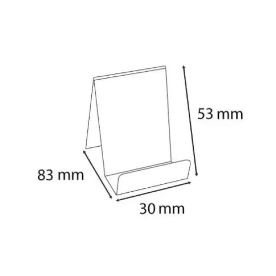 Exacompta Acrylic Display Easel 30 x 83 x 53mm Clear - 88058D