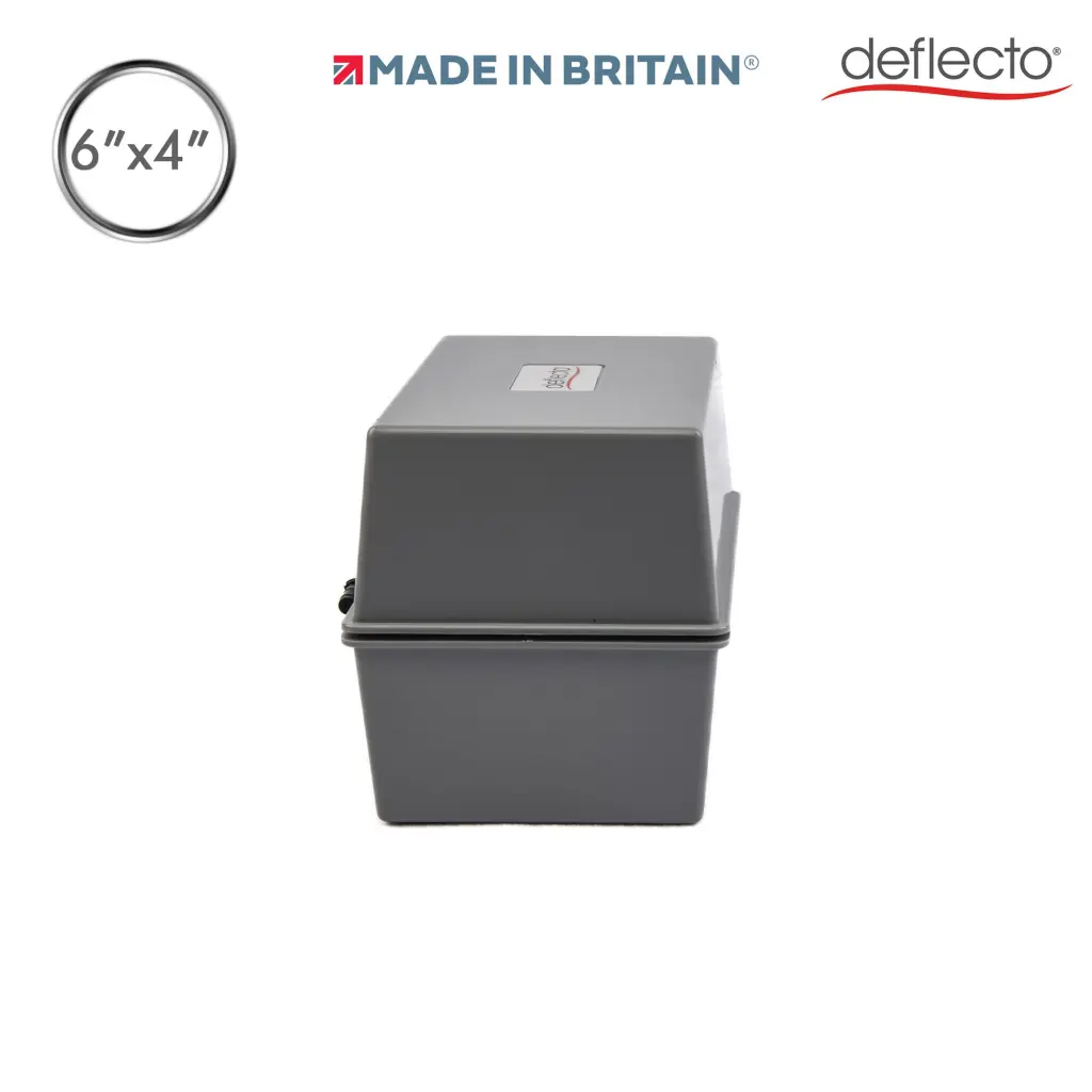 Defletco Essentials Card Index Box 152 x 102mm Grey CP011YTGRY