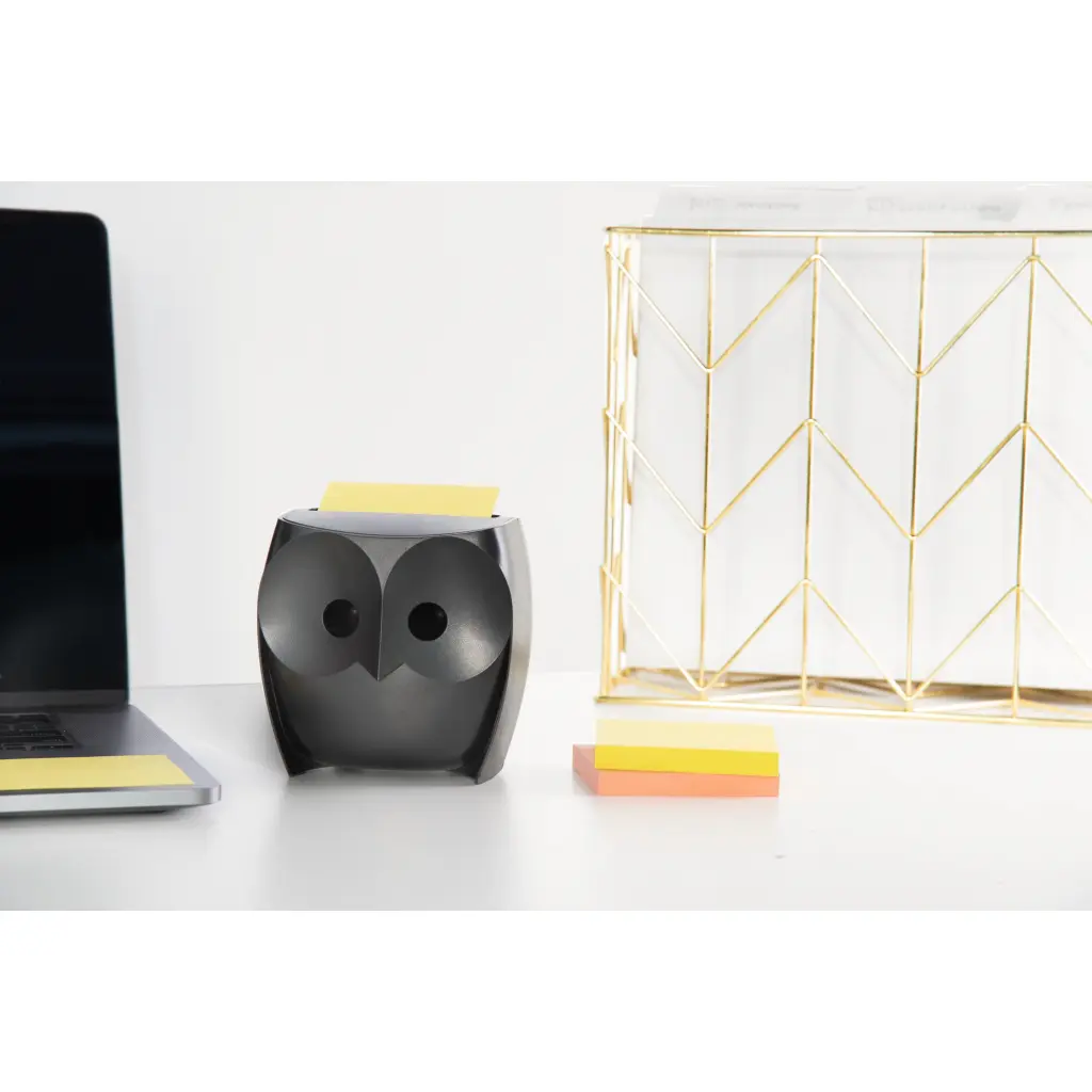 Post-it Z-Notes Dispenser Owl Black + 2 Packs Post-it Super Sticky Z-Notes 45 Sheets per Pad - 7100322315