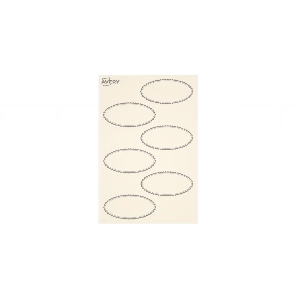 Avery UK Dissolvable Labels 55 x 29mm White with black rims (Pack 18 Labels) - SOLUB18.UK