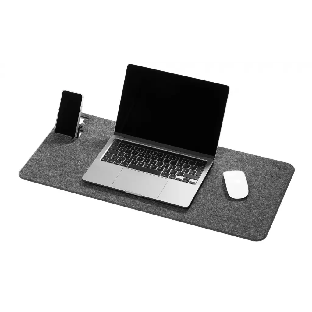 Durable EFFECT Felt Desk Mat with Fold-Out Phone Holder 70x33cm - 708158