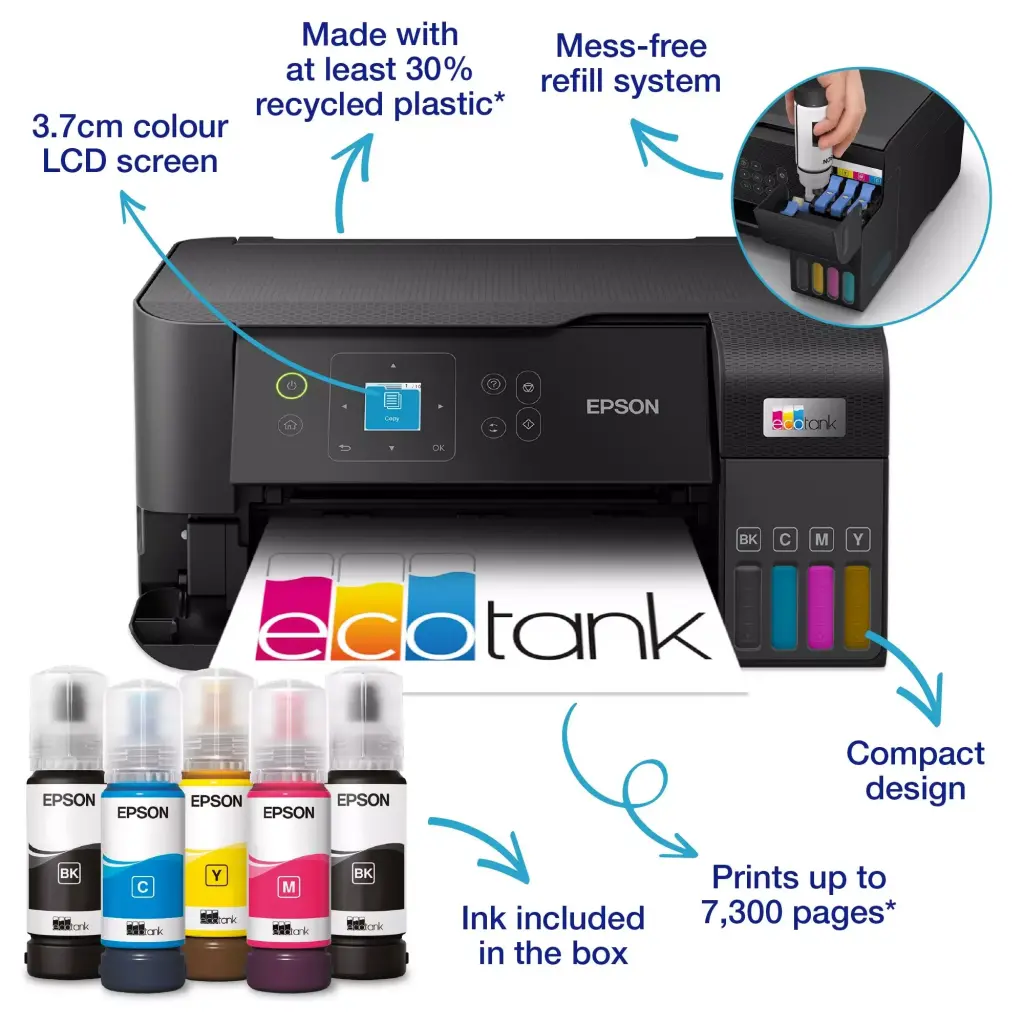 Epson EcoTank ET2840 A4 Colour Multifunction Inkjet Printer