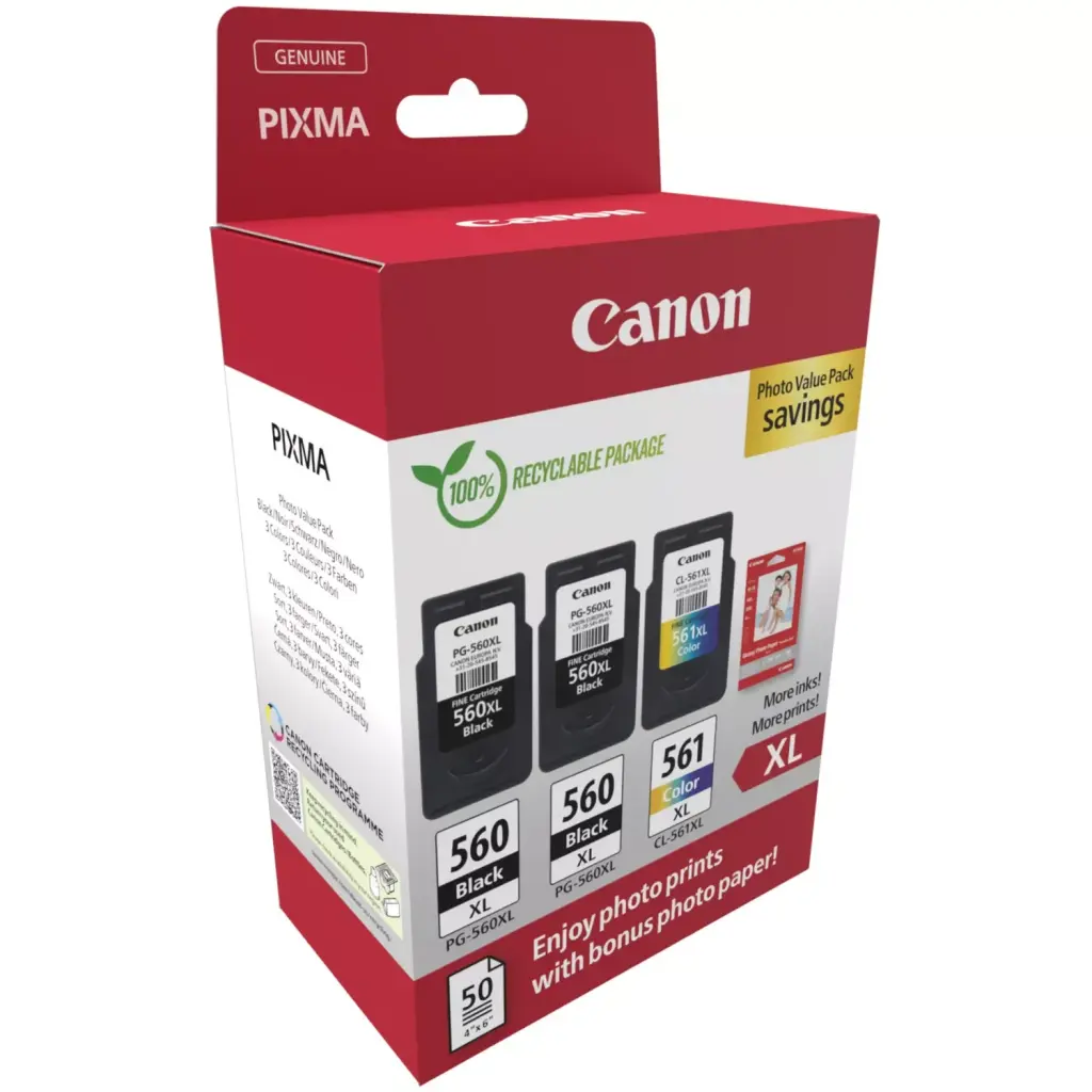 CANON PG-560XLx2/CL-561XL Ink Cartridge PVP - 3712C012