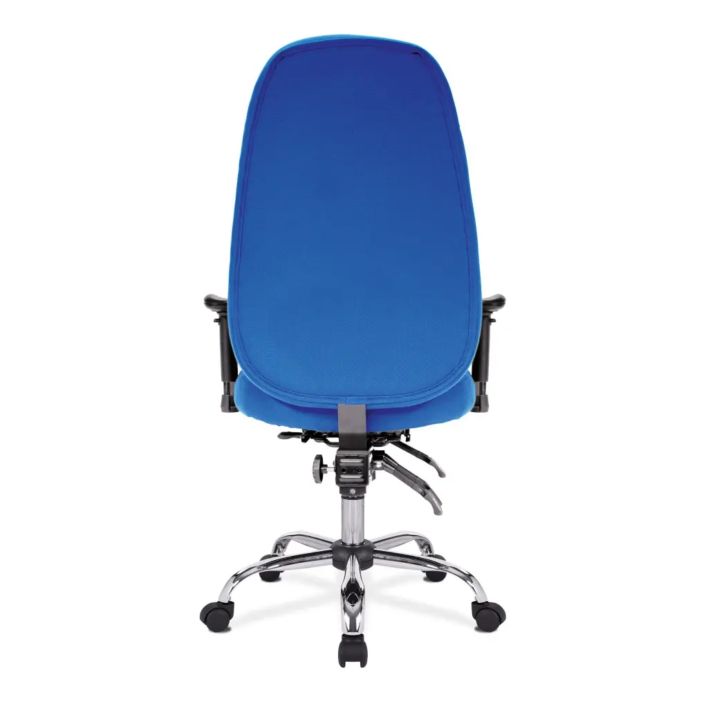 Nautilus Designs Babylon High Back Fabric 24 Hour Synchronous Task Operator Office Chair With Multi-Adjustable Arms Blue - BCF/R440/BL