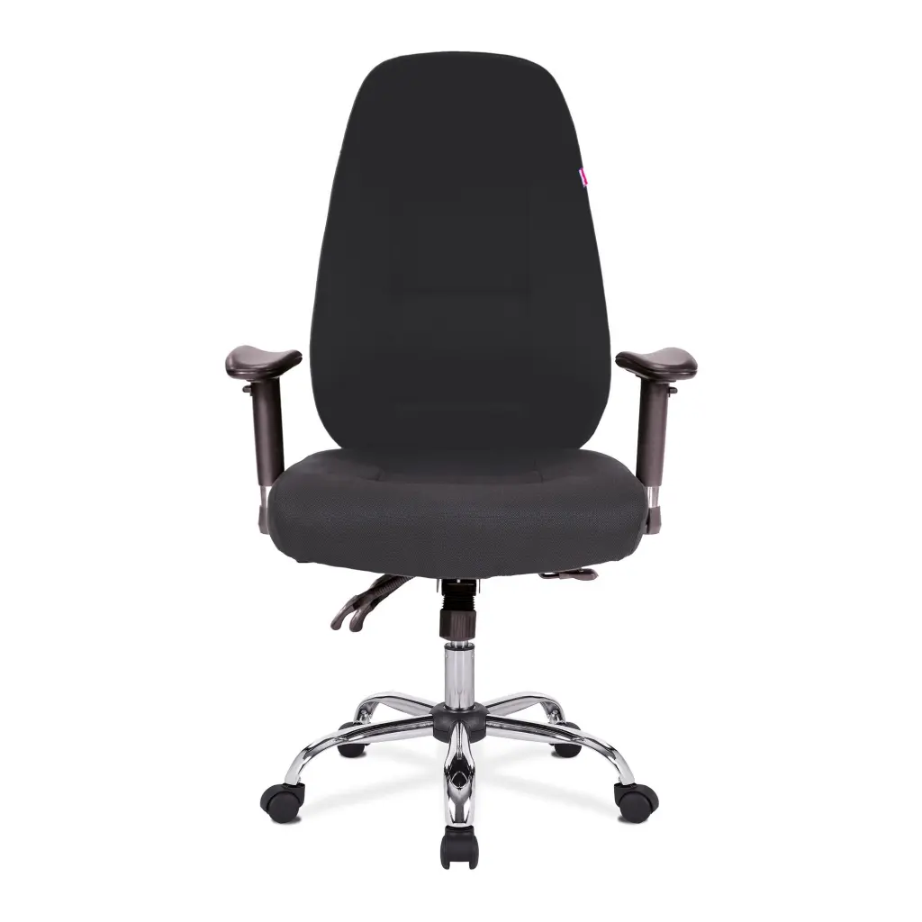 Nautilus Designs Babylon High Back Fabric 24 Hour Synchronous Task Operator Office Chair With Multi-Adjustable Arms Black - BCF/R440/BK