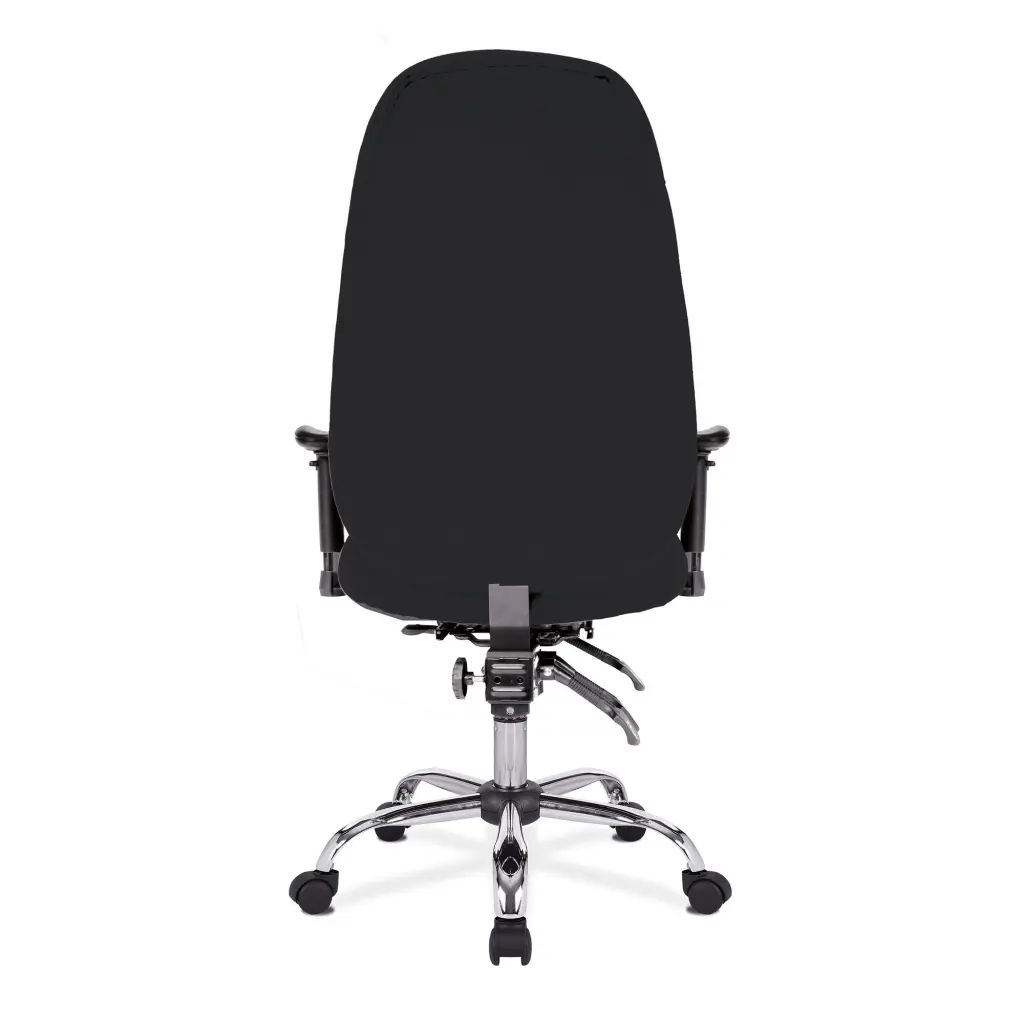 Nautilus Designs Babylon High Back Fabric 24 Hour Synchronous Task Operator Office Chair With Multi-Adjustable Arms Black - BCF/R440/BK