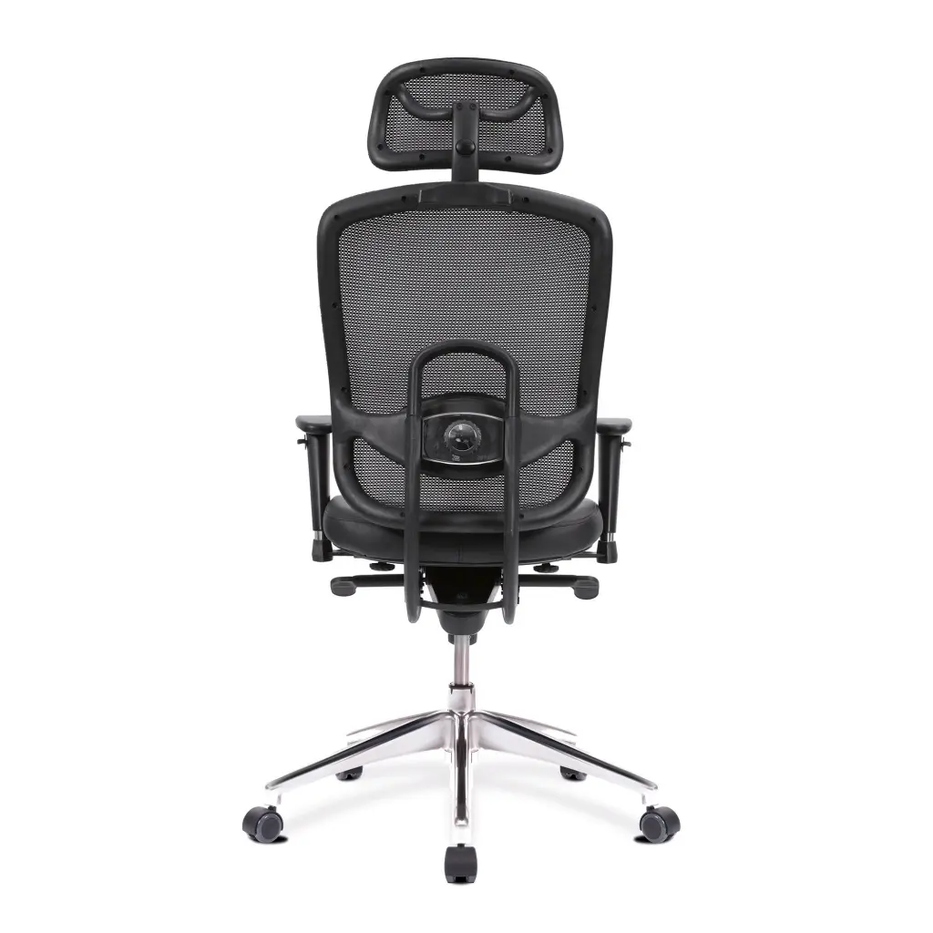 Nautilus Designs Liberty High Back Mesh Executive Office Chair With Adjustable Headrest and Height Adjustable Arms Black - DPA80HBSY/AHR