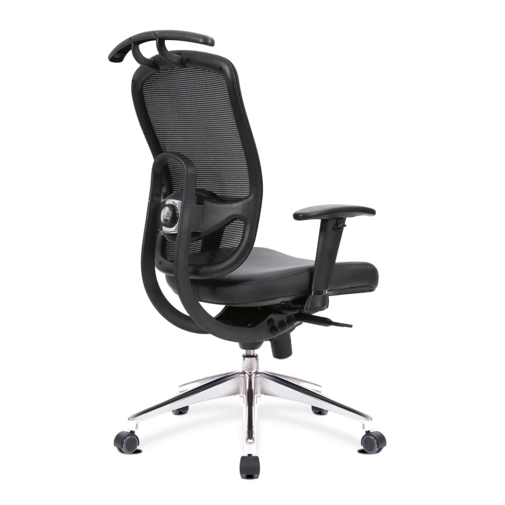 Nautilus Designs Freedom High Back Mesh Executive Office Chair With Coat Hanger and Height Adjustable Arms Black - DPA80HBSY/ACH