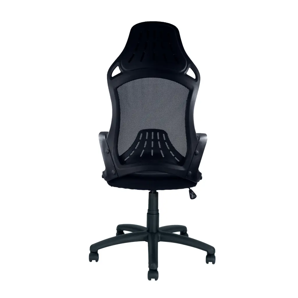 Nautilus Designs Ascot Slim High Back Mesh Task Operator Office Chair With Fixed Arms Black - BCM/G456/BK