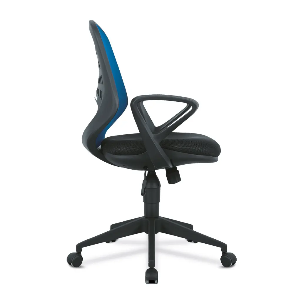 Nautilus Designs Lattice Medium Mesh Back Task Operator Office Chair With Fixed Arms Blue - BCM/K116/BL