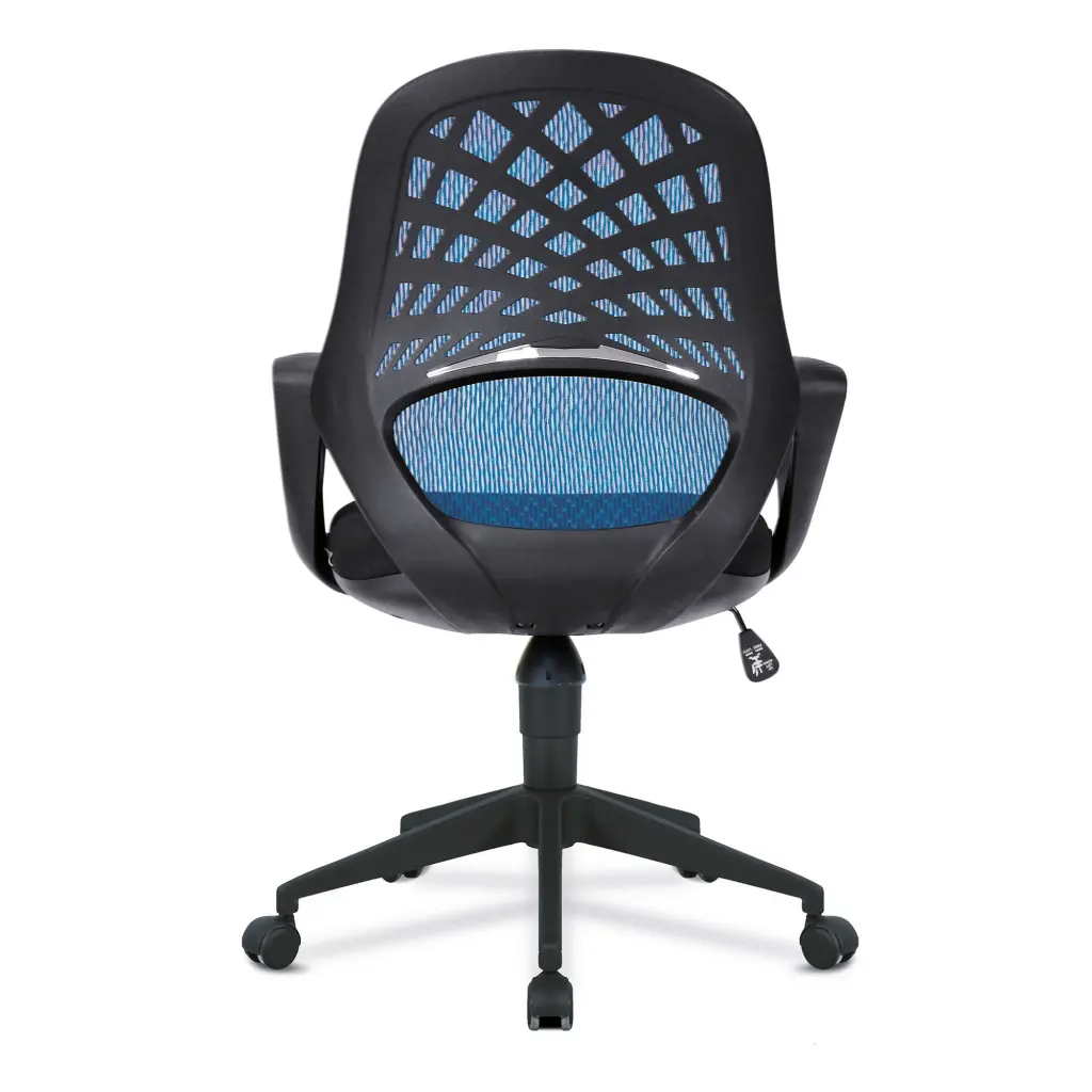 Nautilus Designs Lattice Medium Mesh Back Task Operator Office Chair With Fixed Arms Blue - BCM/K116/BL