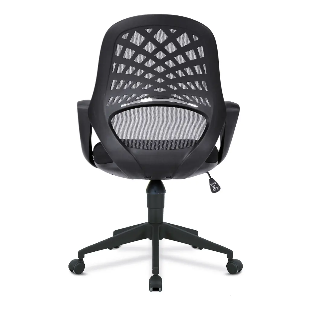 Nautilus Designs Lattice Medium Mesh Back Task Operator Office Chair With Fixed Arms Black - BCM/K116/BK