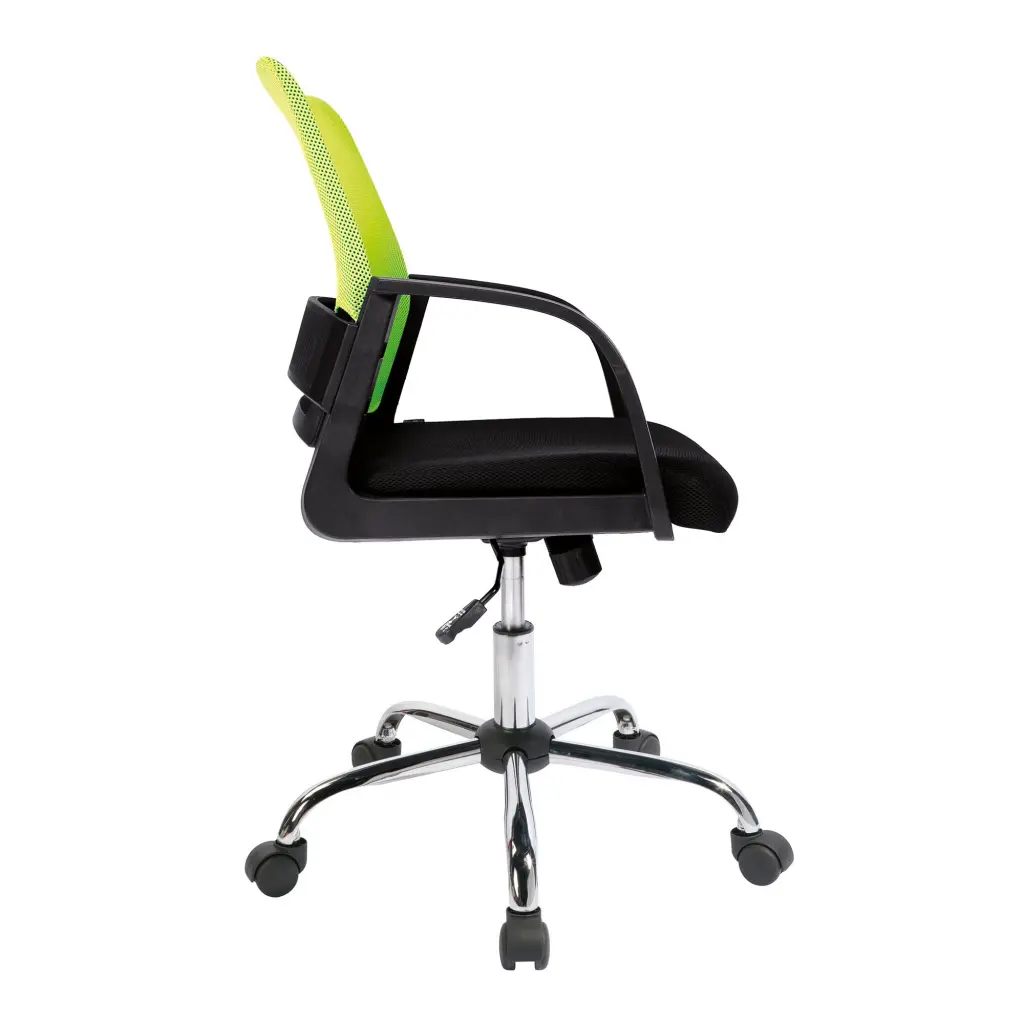 Nautilus Designs Calypso Medium Mesh Back Task Operator Office Chair With Fixed Arms Green - BCM/F1204/GN